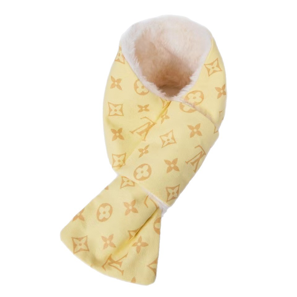 Bufandas de mascotas cálidas de invierno marca de moda de cordero de dos colores vaqueros perros grandes accesorios perros perros cachorros buñuelos Schenerite