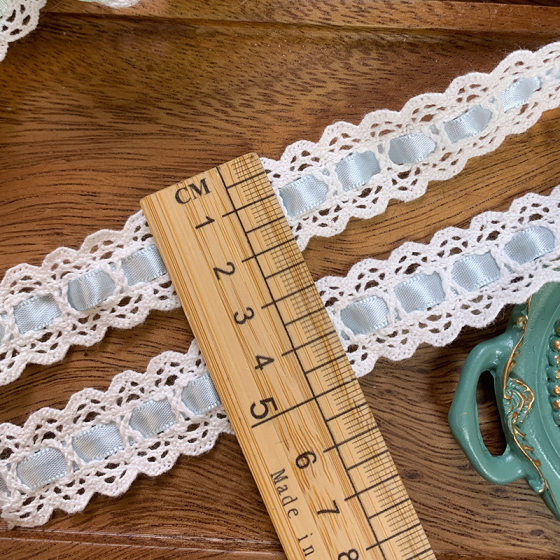 Cotton thread satin ribbon lace accessories hollow embroidery handmade DIY decorative clothing should aid fan material