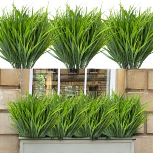 Amazon Simulation 7 Bar Chun Grass Simulation Plants Green Plastic Grass Engineering Horticultural Flower Plasma Decoration and Cao