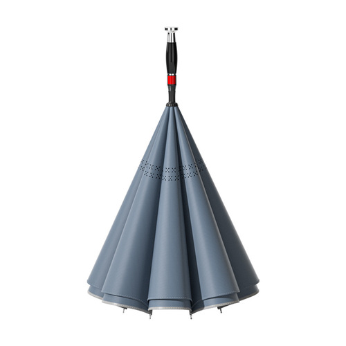 Automatic long-handled double-layer umbrella for reverse umbrella stroller for women, rain or shine, large double-person, storm-resistant straight for men