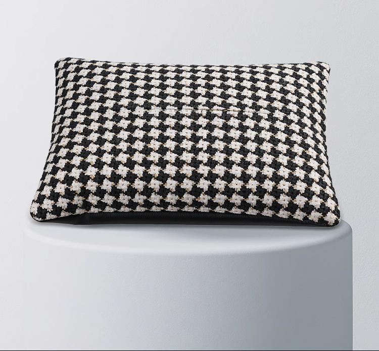 Houndstooth pattern car tissue box, car sun visor tissue box, creative seat back multifunctional in-car hanging tissue holder