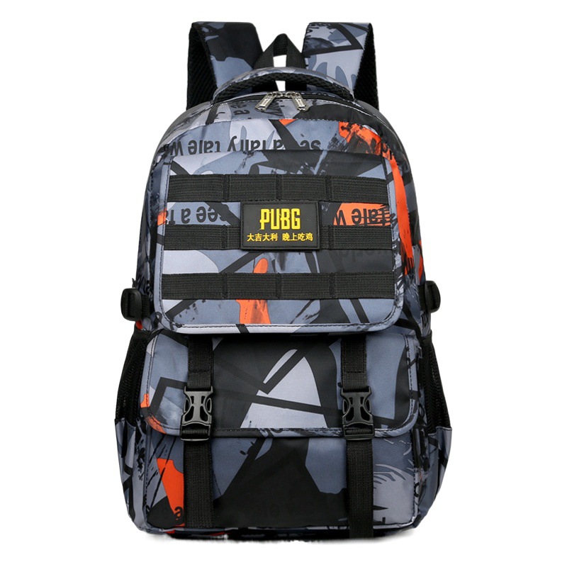 Venta al por mayor nueva mochila de los hombres estudiantes de secundaria moda de moda ligera reducción de carga de tres niveles de camuflaje Mochila De Pollo