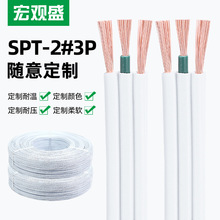 工厂定制SPT-2纯铜3P电线20-8awg办公设备家用电器2-6P平行电源线