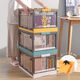 Household Plastic Multi-door Storage Box Transparent Student Book Storage Box Large Capacity Outdoor Camping Organize Box