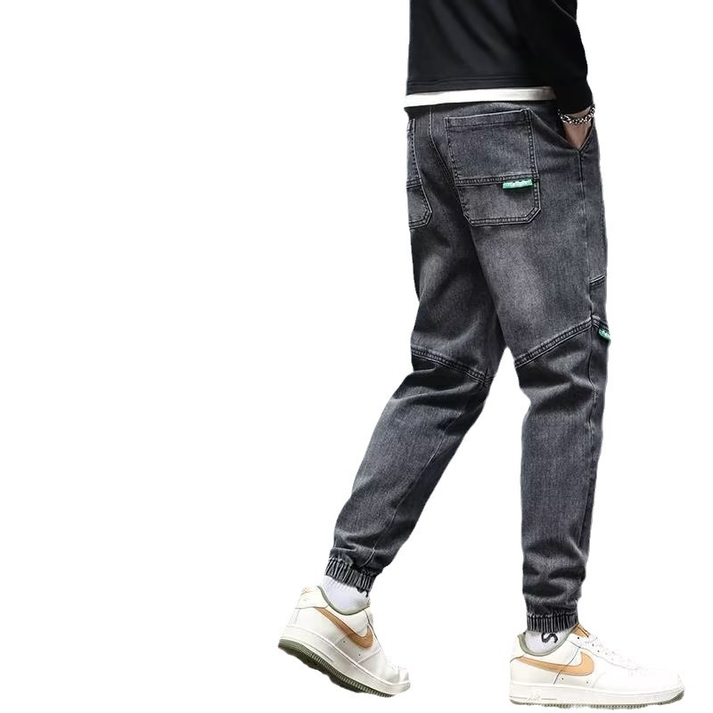 Moda de otoño e invierno 2024 pantalones vaqueros calientes sueltos, guapos y gruesos, pantalones casuales de todo fósforo de la marca de moda