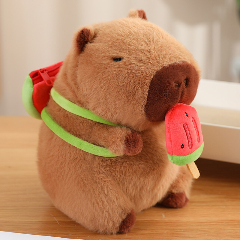 Fábrica de stock al por mayor de la nariz genuina osos muñecas de peluche colgantes capibara muñecas bolsas colgantes