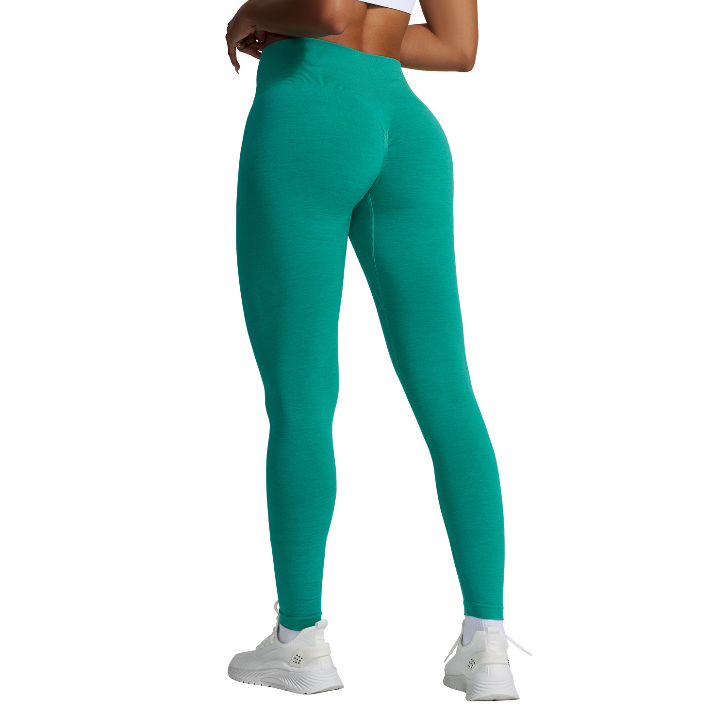 Traje de yoga ajustado de cintura alta con cara sonriente sin costuras transfronterizo, pantalones de yoga de entrenamiento de cadera de melocotón, pantalones deportivos de fitness para correr