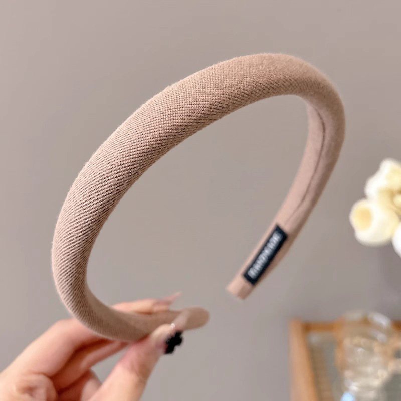 Froncé retro correa de cabello delgado para mujeres otoño invierno cabeza de cabello alto estilo coreano universal para salir tarjeta de cabello muestra la cara cabeza pequeña