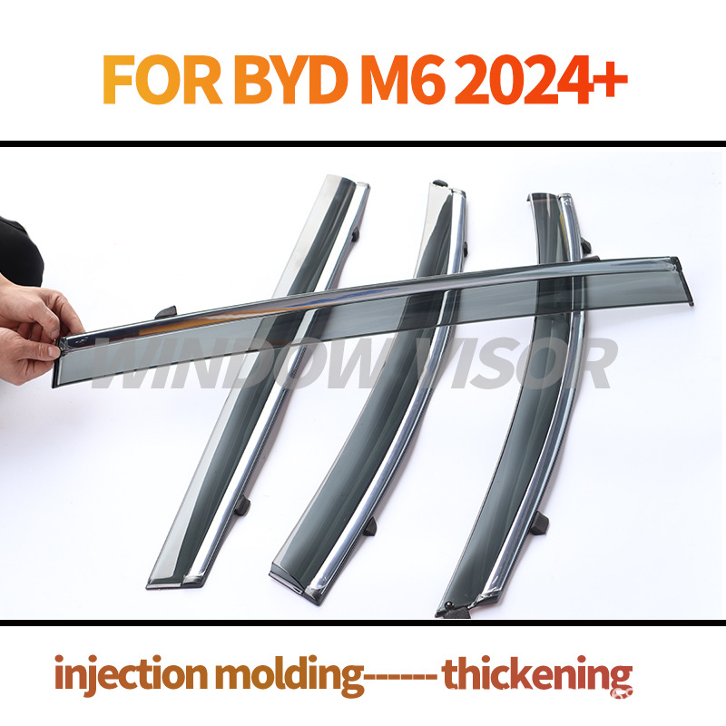 Suitable for right rudder version BYD M6 rain and rain shield rain eyebrow BYD M6 2024 Window visors