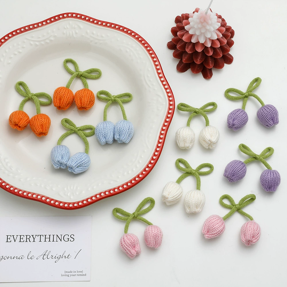 Вязаный тюльпан цветы ювелирные аксессуары diy аксессуары для волос