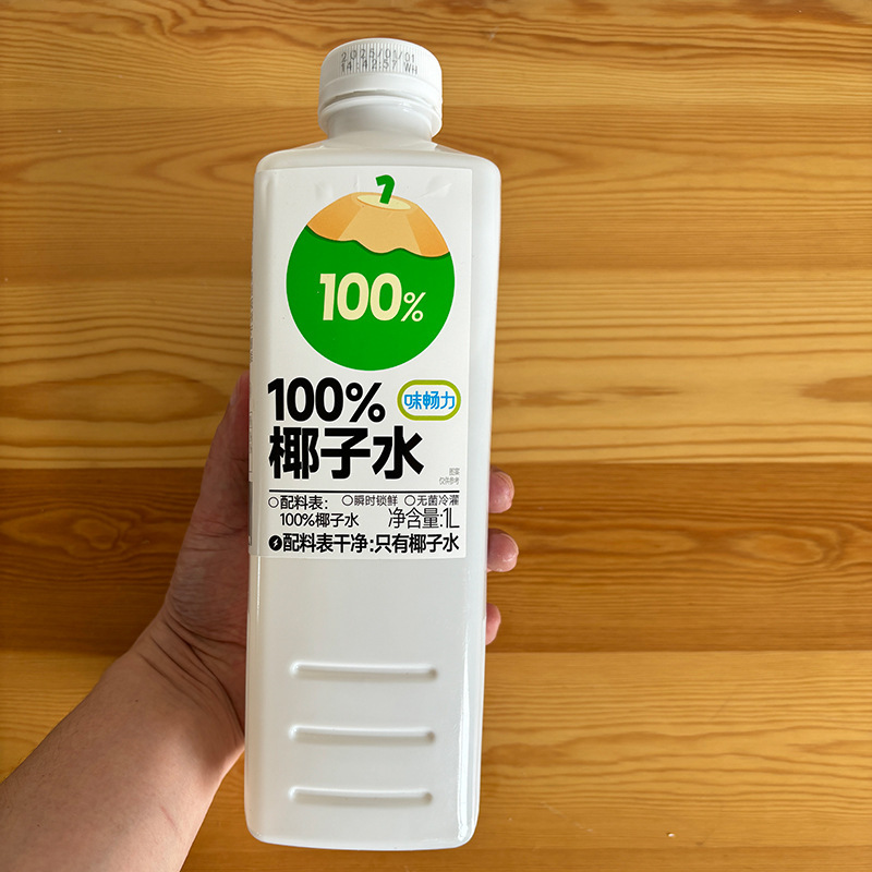 味の力の1Lは大きい瓶の家庭の飲食の100% のココナッツの水の1000mlを詰めます。|undefined