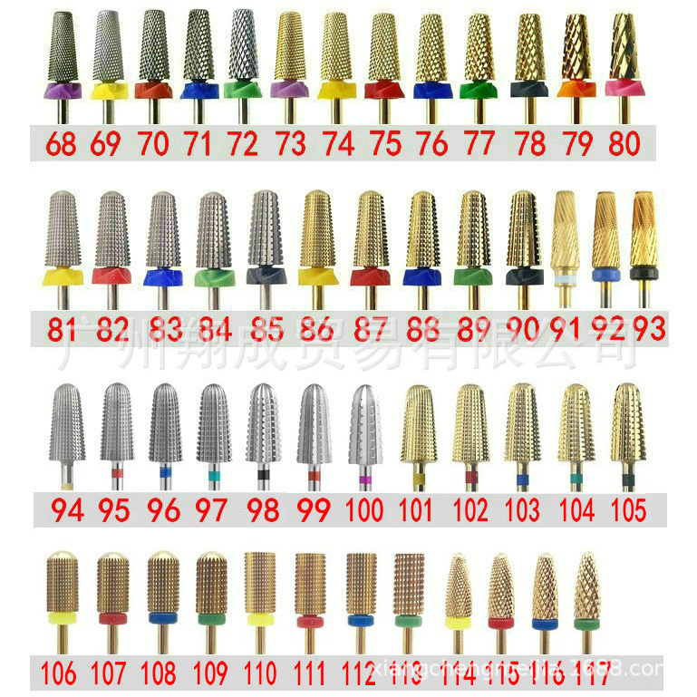 Nail art de gama alta frontal cabeza de molienda + eliminación de uñas de aleación de acero de tungsteno taladro de eliminación de uñas taladro tallado cabeza de molienda