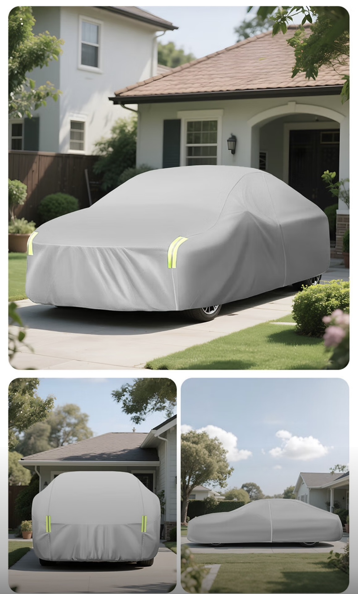 600D Car Cover, Full Cover, Sun Protection, Heat Insulation Cover, Oxford Cloth, Rainproof Outer Cover, Thickened Canvas