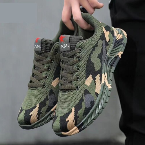 Camouflage shoes for men and women, suitable for spring, summer, autumn and winter, construction work shoes, liberation shoes, labor shoes, outdoor hiking shoes, training shoes, military training shoes.
