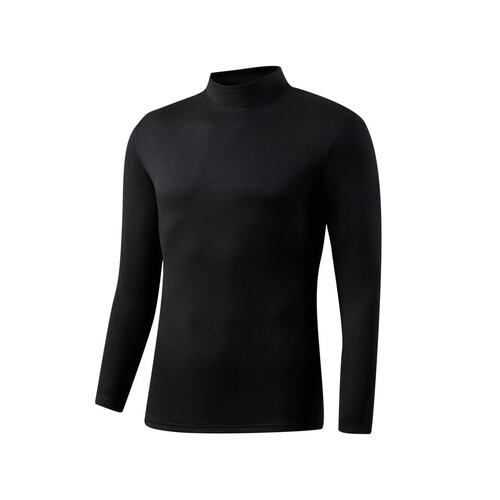 Couple's half-high neck warm clothing with extra lining, single-piece innerwear for men to wear on top, suitable for autumn and winter cold prevention base layer shirt for women