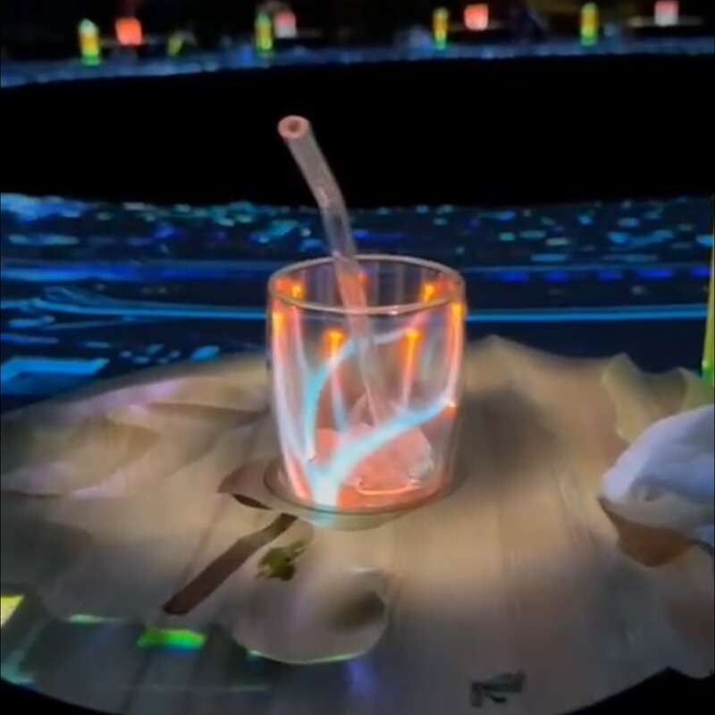 Cup Bar Wireless Luminous Glass Beer Cup Element Ion Cup