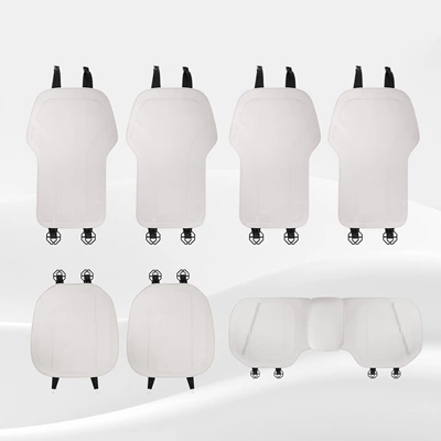 Seat cushion, seat cover: single-piece half-pack seat ventilated and - type-a-thin-cushion-elegant-white-seven-piece-set