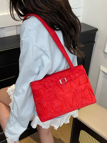 Niche Gentlewoman Suede Ballet Bag 2025 New Versatile Retro Embroidered Armpit Shoulder Bag