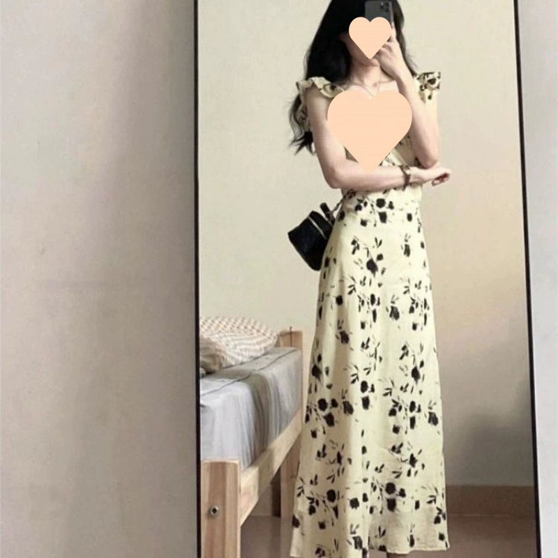 Новая популярная пляжная юбка, сказочное морское миниатюрное платье, женская летняя высококачественная легкая роскошная юбка с цветочным принтом, женская юбка