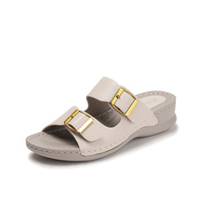 厚底增高拖鞋女夏外穿跨境亞馬遜2024新款透氣懶人一腳蹬沙灘涼拖