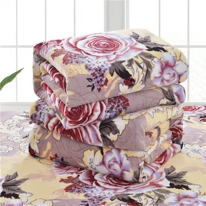 法兰绒单件毛毯盖毯四季通用保暖学生单双人床单空调毛巾被毯子|ms