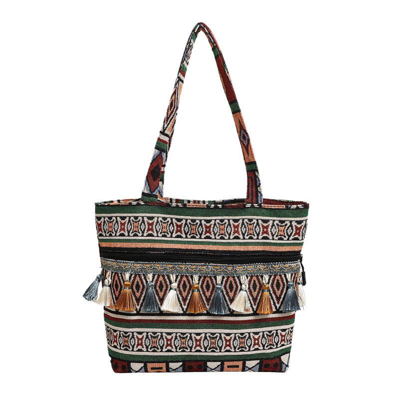 Bolsos de estilo nacional, bolsos de nicho, bolsos de hombro de estilo vacacional, bolsos de mujer, bolsos de primavera de 2025.