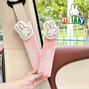 Avtomobil Təhlükəsizlik Kəməri Çiyin Örtüyü Orijinal Miffy Dovşan Boyun Qoruyucu Şirin Cizgi Filmi