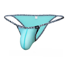 [Factory] Slim Waist Small Butt Thin Men's Briefs Ice Silk Leopard Pattern Underwear 3020 