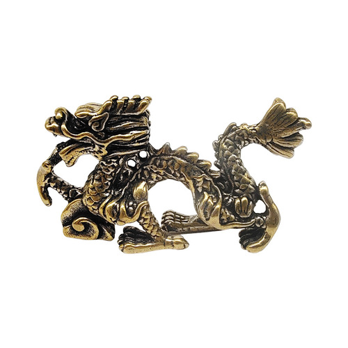 Brass zodiac dragon keychain pendant creative gift handmade gift solid car pendant jewelry