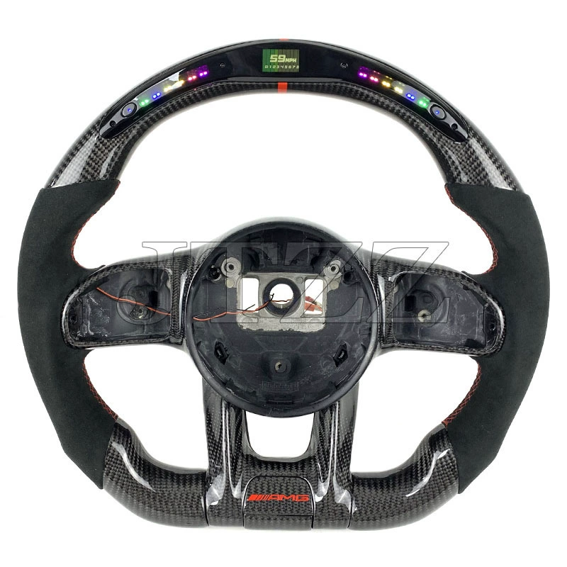 Подходит для Mercedes‑Benz AMG W205 W204, старые и новые, с LED и меховой отделкой, карбоновый руль