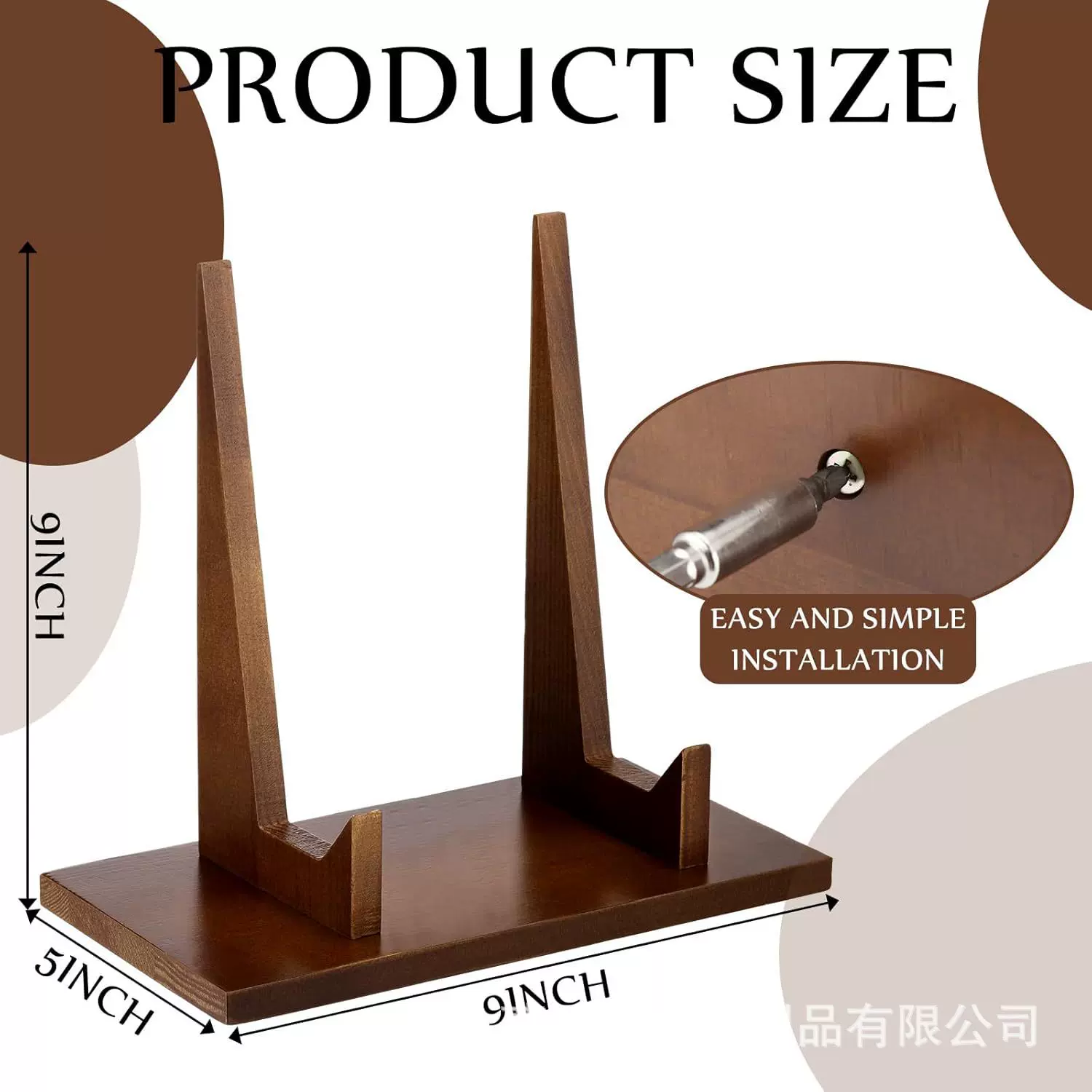 跨境实木收纳架圆盘展示架桌面CD唱片专辑储物架木质相框架