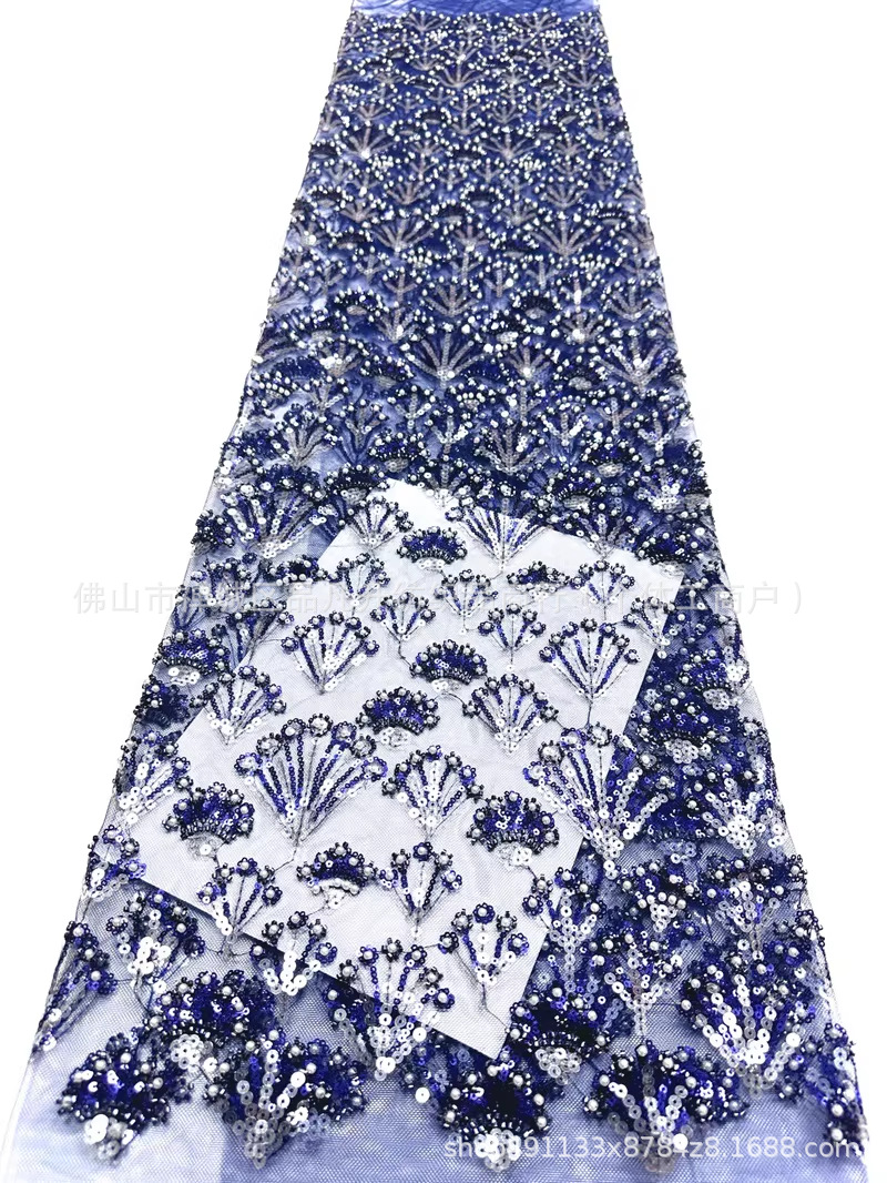Fabricante nuevo pequeño ventilador de bollo de tela de encaje de alta calidad francesa vestido de boda cena tela de moda