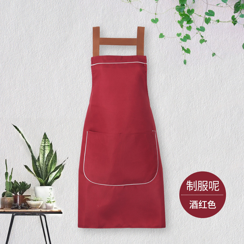 成人H両肩ストラップエプロンカスタムロゴ印刷家庭用キッチン卸売り首袖なし活動作業服|undefined
