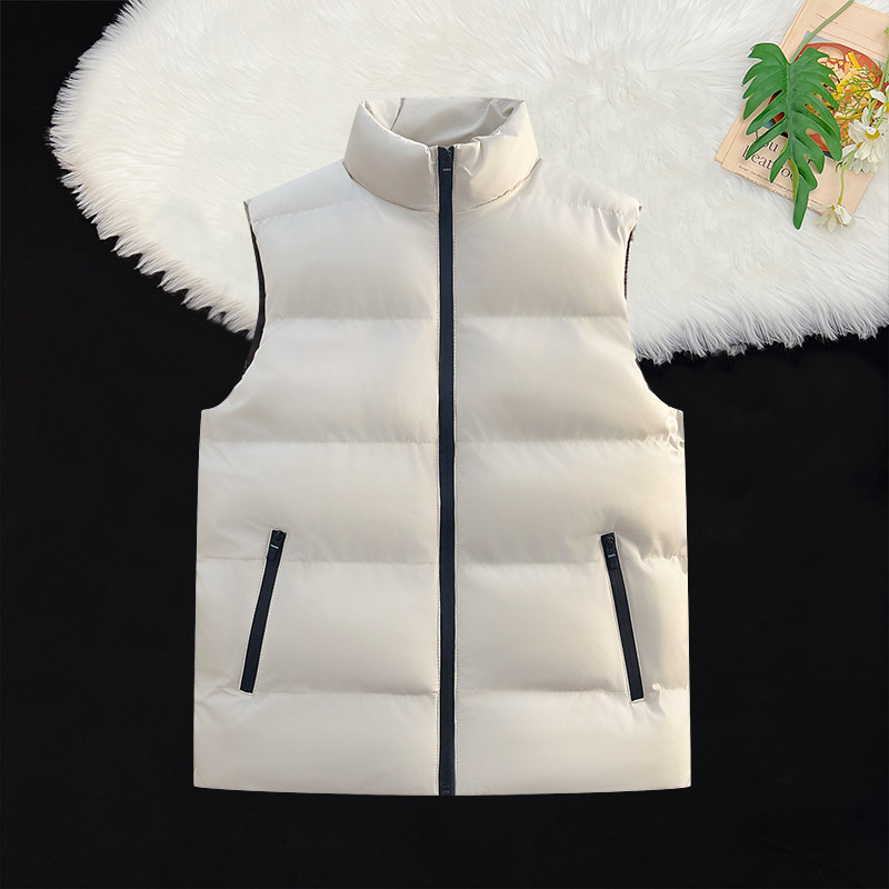 Cross-Border Foreign Trade Douyin Kuaishou Live Broadcast Popular Casual Vest Men's Spring and Autumn Sleeveless Stand-Up Collar Sports Jacket Trendy
