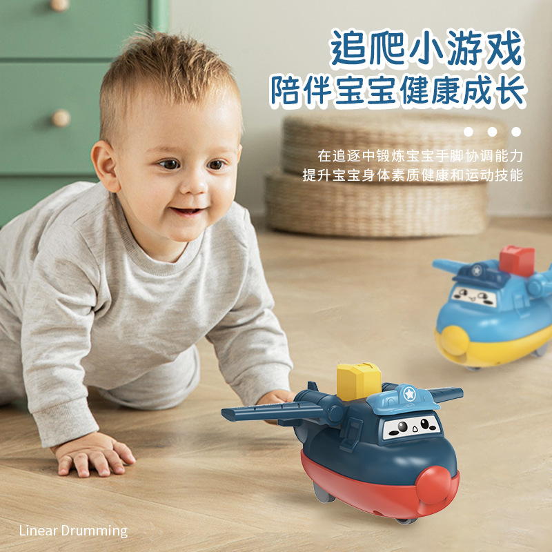 Carros de juguetes para niños presionando deslizamiento modelo de avión de dibujos animados bebé rastreando pequeños regalos divertidos juguetes al por mayor