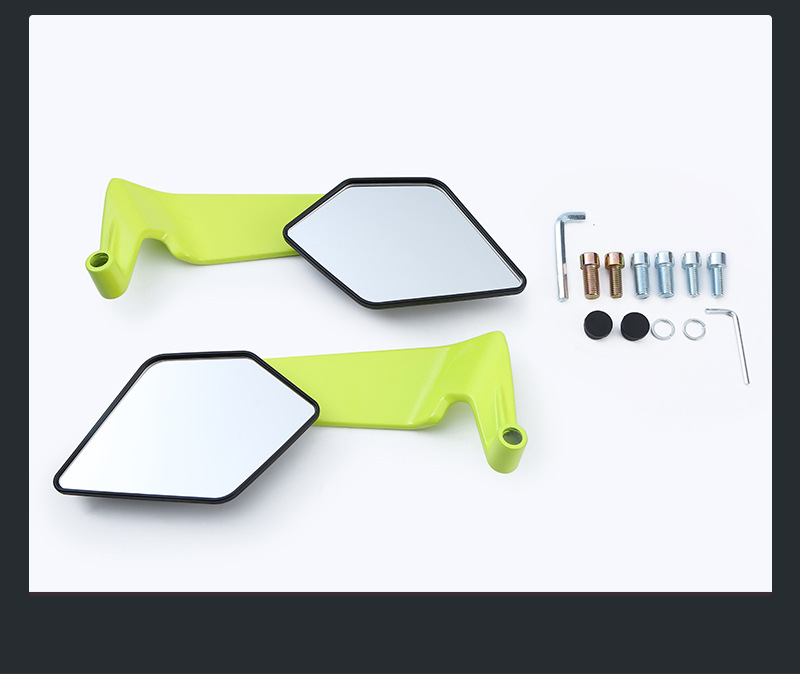 New Colorful Fixed-Wing Motorcycle Rearview Mirror Suitable for No. 9 Mavericks Battery Car Aluminum Alloy Reflector