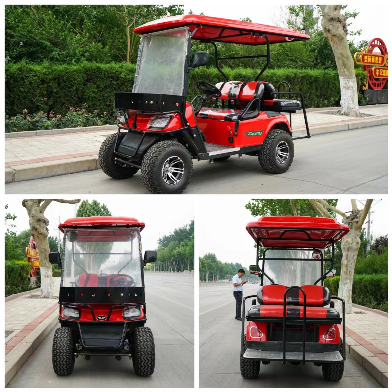 Golf cart tourist scenic spot hotel connecting four-wheel property patrol cross-country tour golf sightseeing bus
