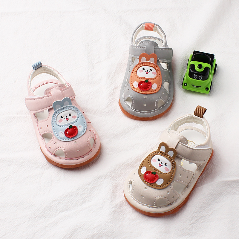 Summer New Whistle Boys' Sandals 0-1-2 Years Old Tbottomon Bottom Children's Screaming Shoes Female Baby Shoes Wholesale 2791