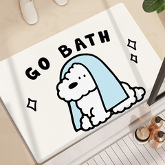 卡通浴室地墊耐髒防滑墊吸水腳墊衛生間硅藻泥耐髒易清洗可裁剪墊