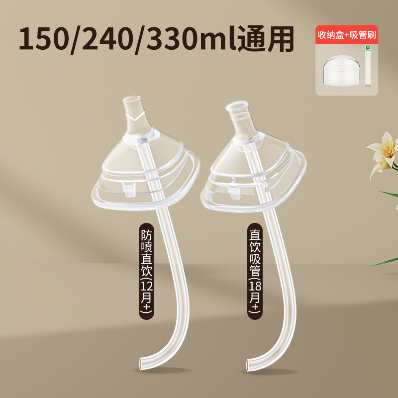 Aplicable para accesorios de botellas de leche de Heggen, pezón de boca de pato, bolas de gravedad, pipas de bebida directa, mangos de boquilla de aprendizaje de bebidas, mangos de tapa de taza