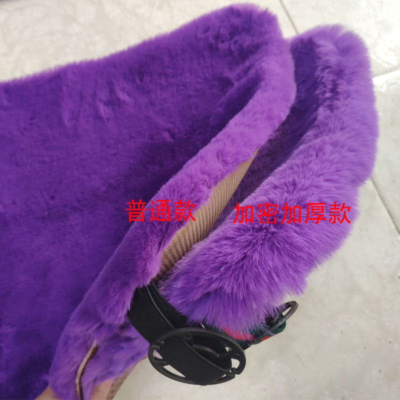 Autumn and Winter encryption thickened imitation rabbit fur three-piece car cotton cushion square cushion imitation wool car cushion without back cushion