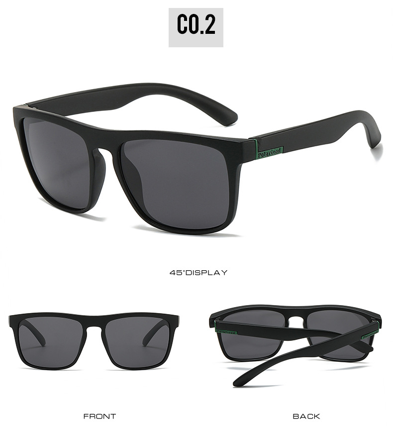 60g Weight Full Frame Glasses Structure Sunglasses Classification Tac, UV400 Protection Lens Material Square Glasses Style Travel Occasion Color Block Pattern All Seasons Season Unisex Gender Casual Style Dazzling blue, Black Color Casual Color Block Tac UV400 Protection Square Full Frame Men's Sunglasses 8