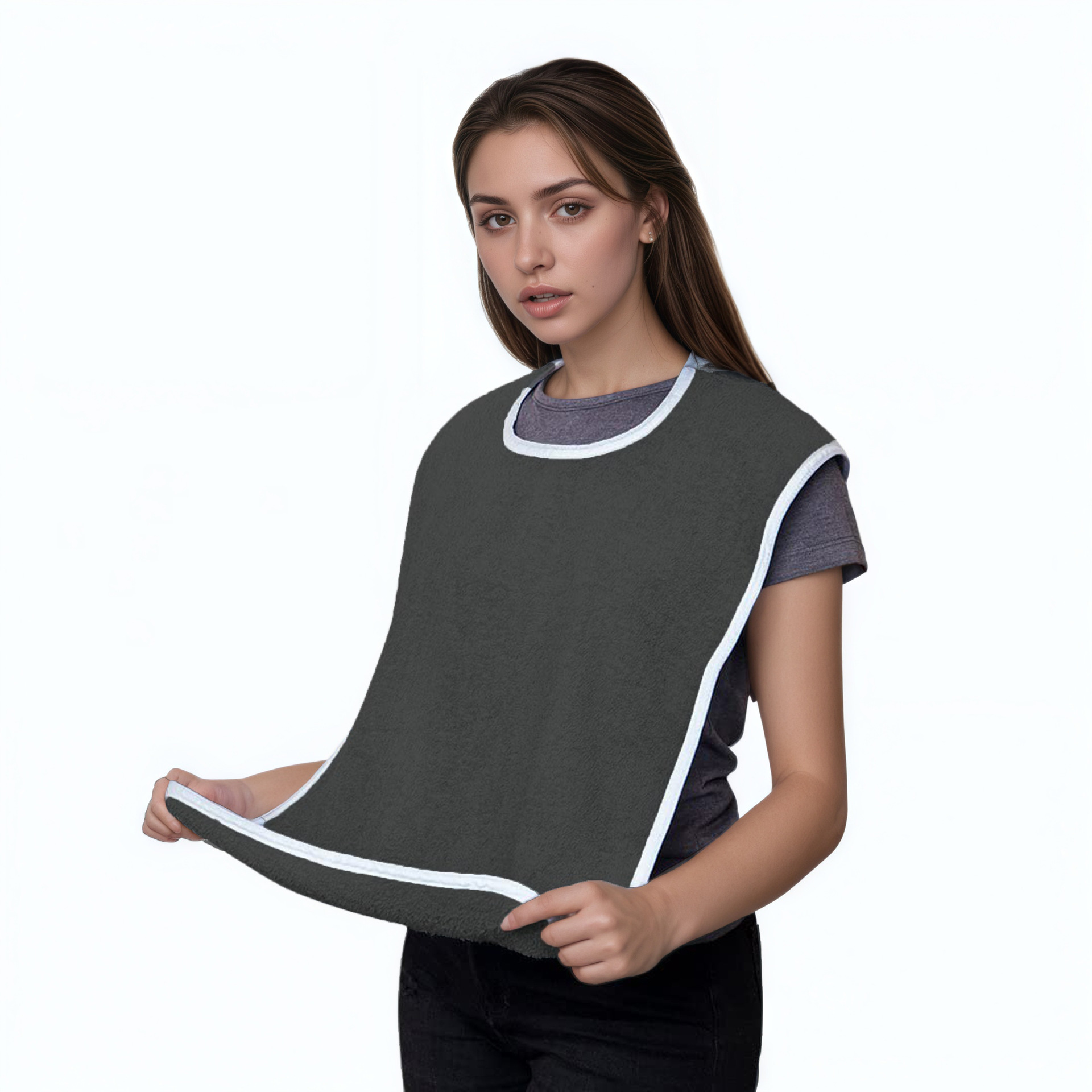 Toalla de saliva multiusos antiincrustante para ancianos, babero para hemiplejía