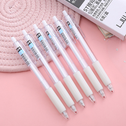 ST Head Refill Pen for Brushing Questions Creative Stationery Push Button Pen Box of Student Water Pens Office Signature Pen 