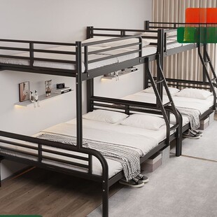 Custom Dormitory Bunk Bed Adult Bed Home Iron Frame Bed Iron Art Upper and Lower Bunk Bed Double Bunk Bed Cross-Border