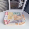 Corduroy Contrast Color Stripes [Clutch]