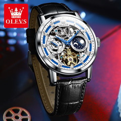 OLEVS brand watch foreign trade fully automatic mechanical watch hollow perspective men's watch men's watch