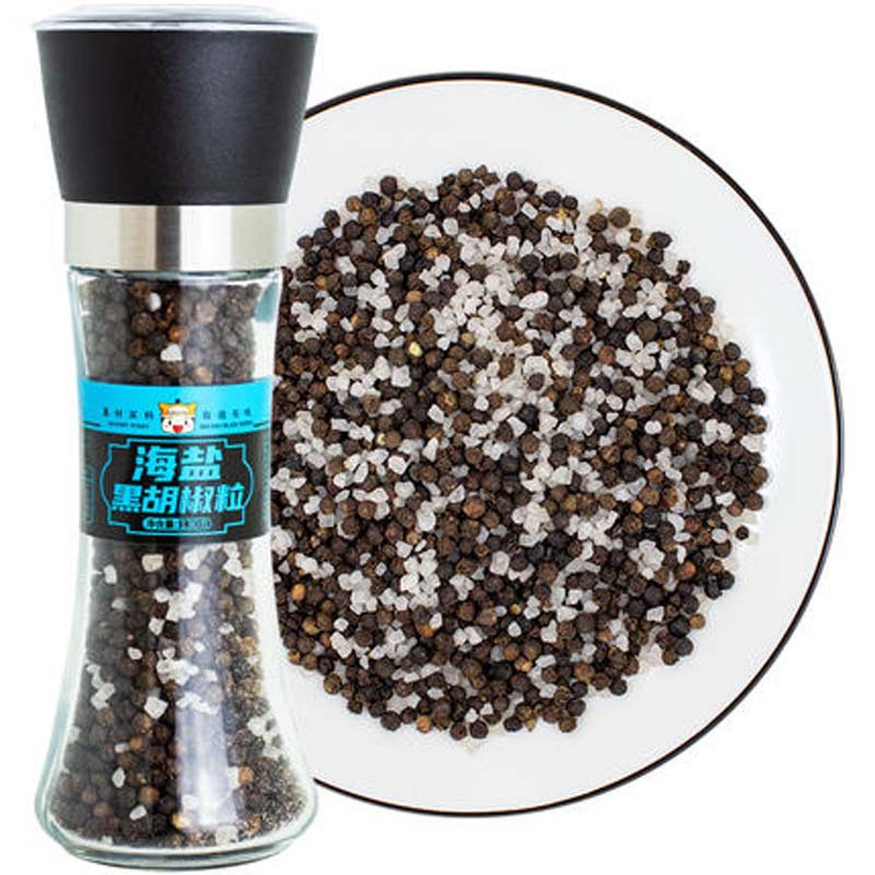 Black pepper compound seasoning lemon garlic freshly ground black pepper fitness meal steak seasoning powder with grinder