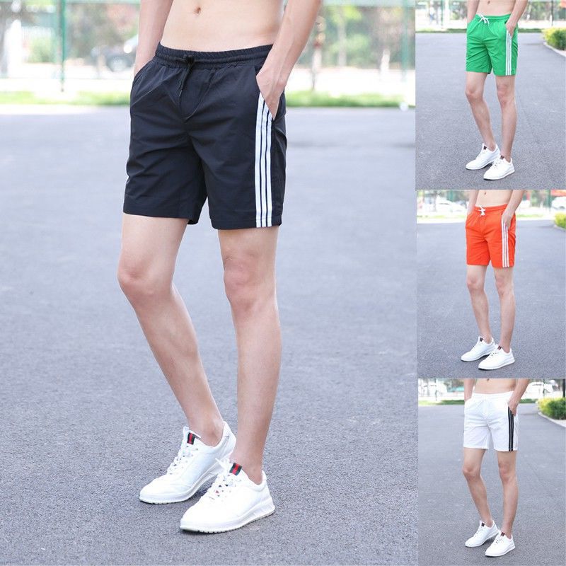 Shorts Men's Sports Casual Three-point Pants Slim-fit Thin Quick-drying Beach Large Pants Social Spirit Guy Shorts