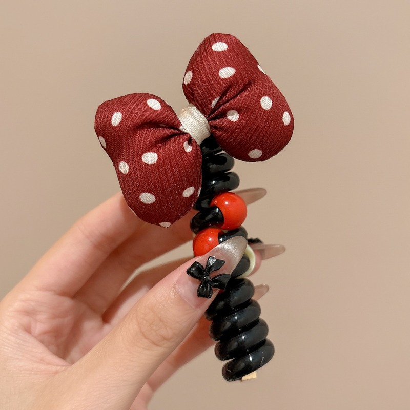 Trenza de burbuja simple japonesa, cuerda para la cabeza, mujer 2024, nueva línea telefónica de amor de alta gama, anillo para el cabello, cola de caballo, artefacto de cabello trenzado